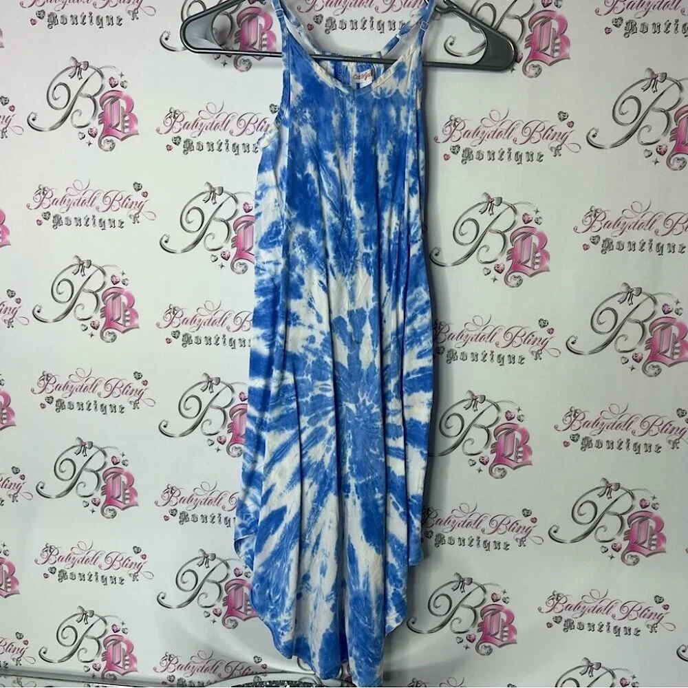 Cat and jack one piece jumper pants boho Blue Tie-Dye Kids One Piece